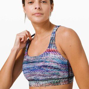lululemon Size 6 Energy Bra - Digital Oasis Alpine White Multi